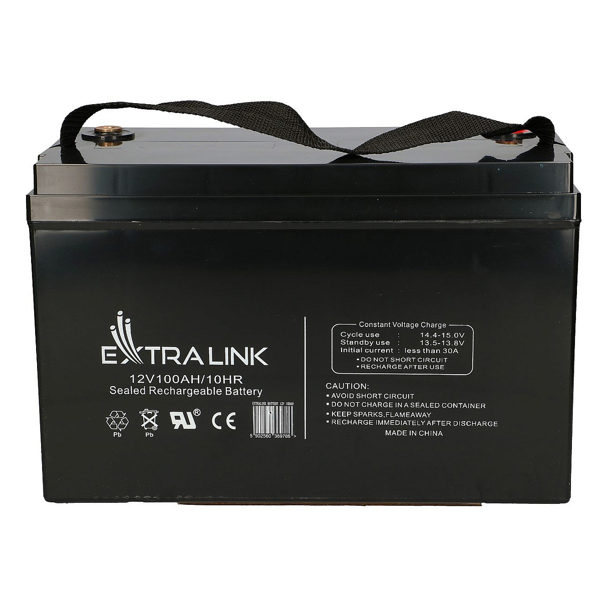 UPS Battery Lead Acid 100Ah VRLA AGM 12V Black