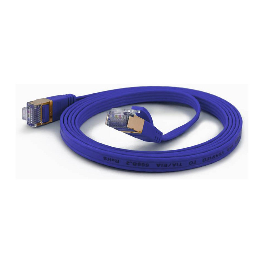 Patchkabel CAT6A extraflach FTP blau 1,0m