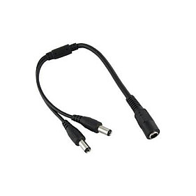 133119 2x DC direct current black power cable