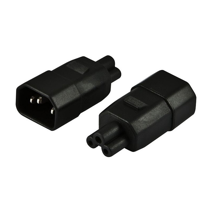 230V Adapter C14-Stecker -> C5-Buchse (Mickey-Mouse/Kleeblatt) Computer
