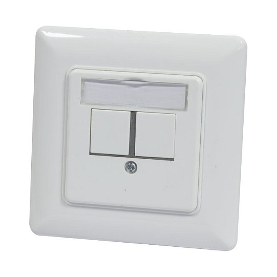 Modulträger, UP Dosen für 2xTP-Modul, Reinweiss, 180Grad, Synergy 21,