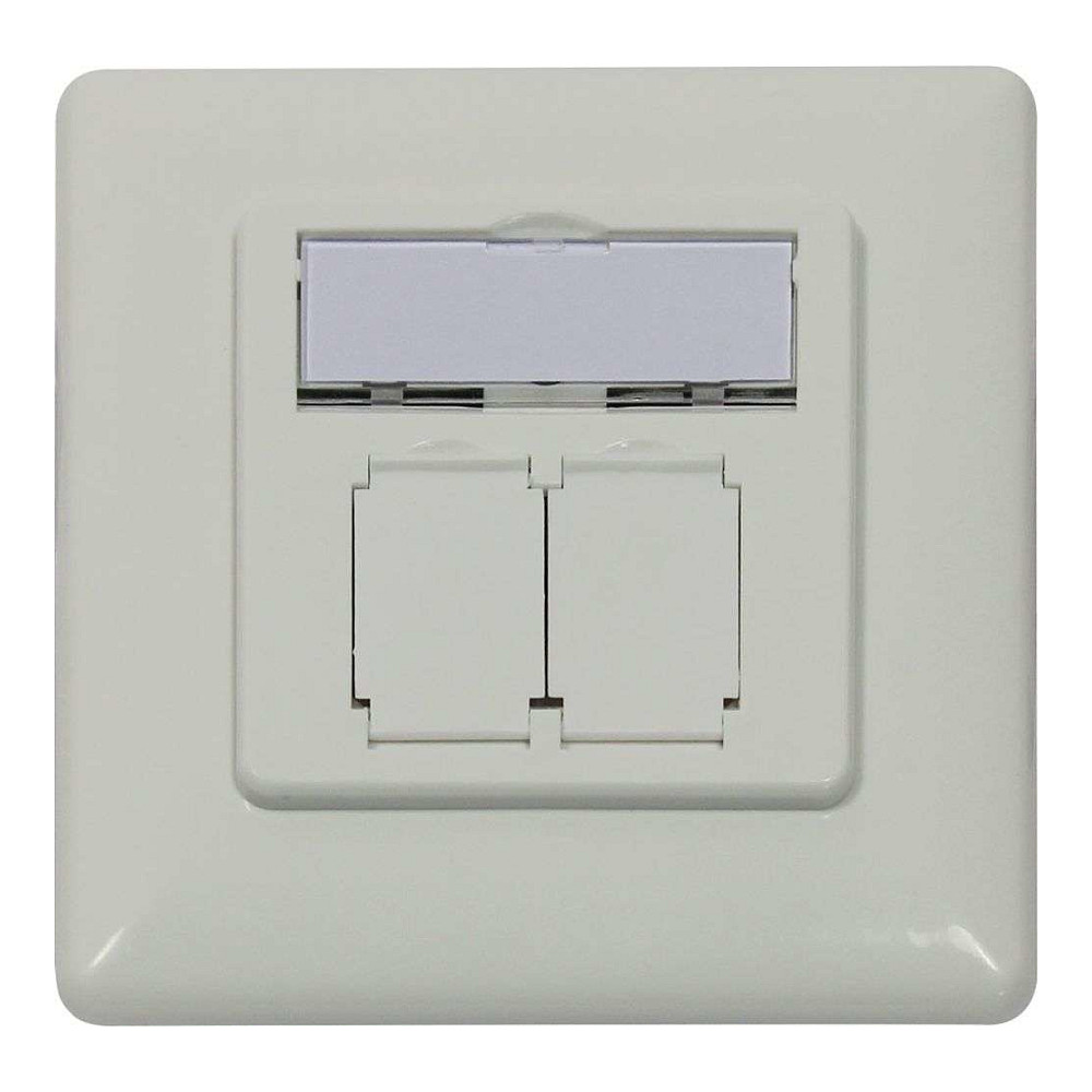 Modulträger, UP Dosen für 2xTP-Modul, Reinweiss, designfähig UAE, Synergy 21,