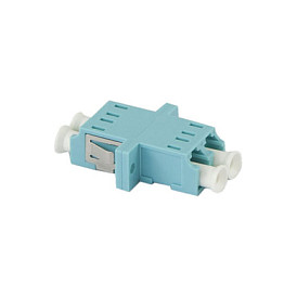 50/125u Multimode OM3, aqua, duplex, PVC, mit Flansch, Synergy 21,