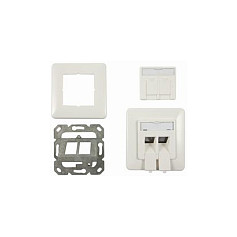 Modulträger, UP Dosen für 2xTP-Modul, Reinweiss, Synergy 21,