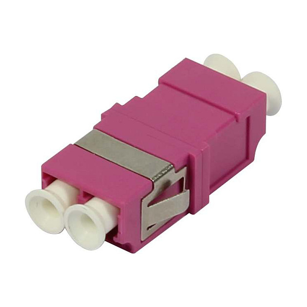 50/125u Multimode OM4, erika-violett, duplex, PC, ohne Flansch, Synergy 21,