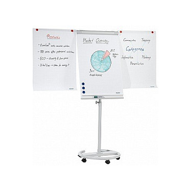 FRANKEN Flipchart , ECO Mobil, , 680 x 1.050 mm, hellgrau