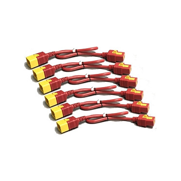 APC Power Cord Kit Power cable IEC 60320 C19 to IEC 60320 C20 16 A 61cm red pack of 6