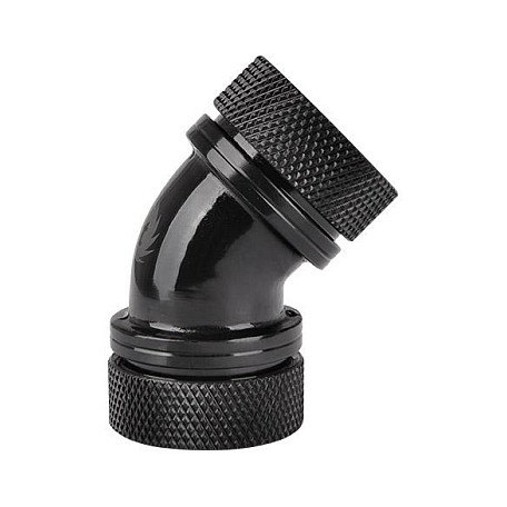 K Thermaltake Pacific PETG Tube 45-Degree dual compression 16mm OD - Black
