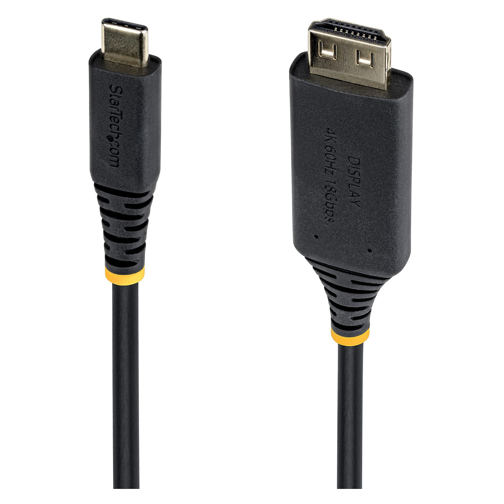 STARTECH.COM 2m USB-C to HDMI Adapter Cable Gripping HDMI Connector 4K 60Hz Thunderbolt Compatible HDR Uni-Directional Cord