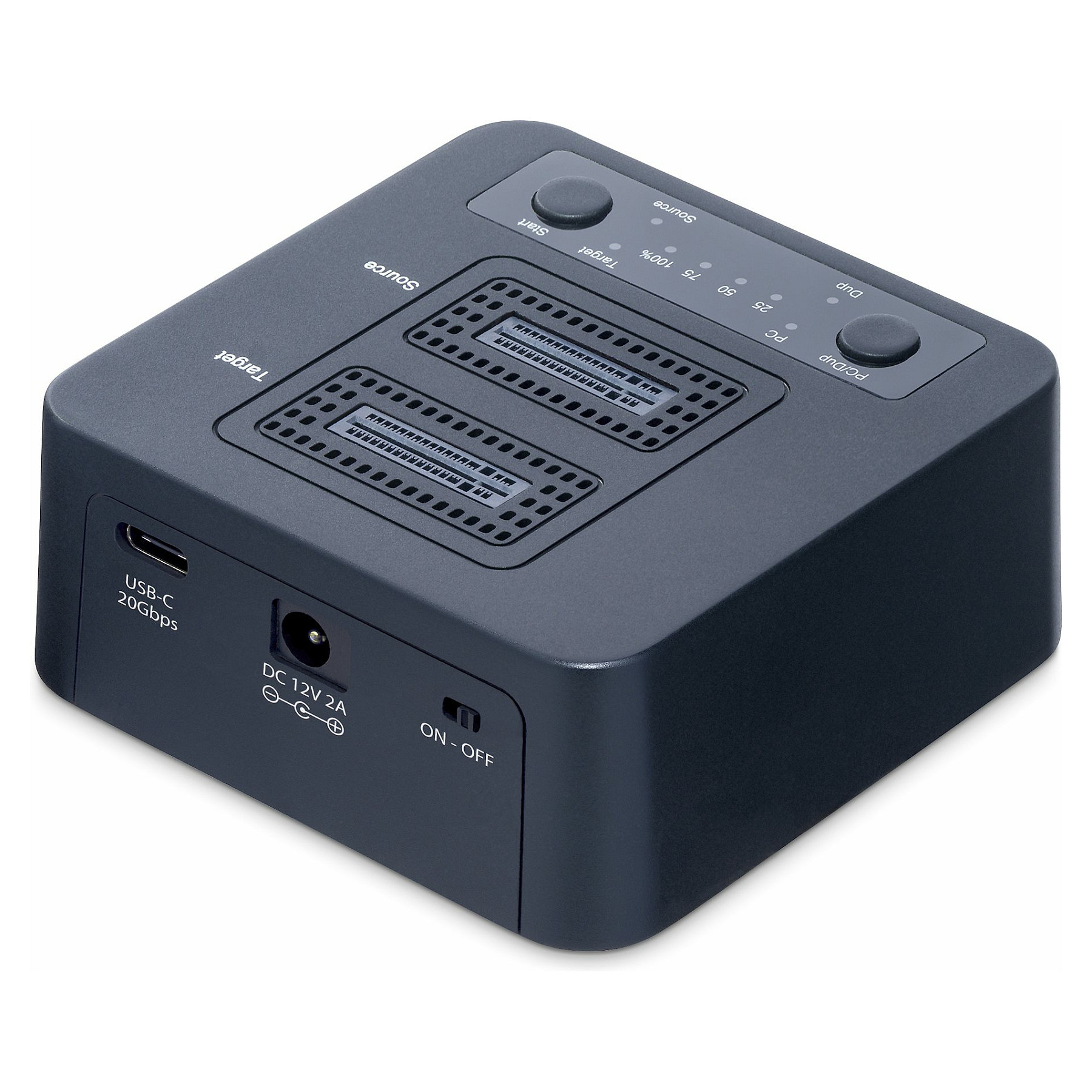 1:1m.2 NVMe Kopierstation 90GB/m Unabhängiger PCIe SSD Duplicator/Clone Station USB-C 20Gbps Dual-Bay Dock