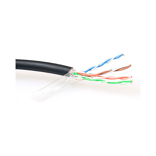 CAT5E F/UTP LSZH stranded patch black 100 m