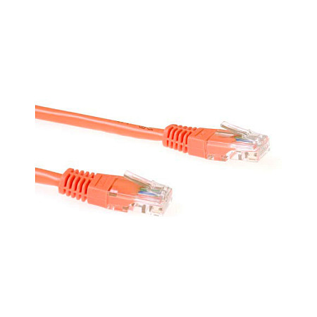 Orange 20 meter U/UTP CAT6 patch cable with RJ45 connectors