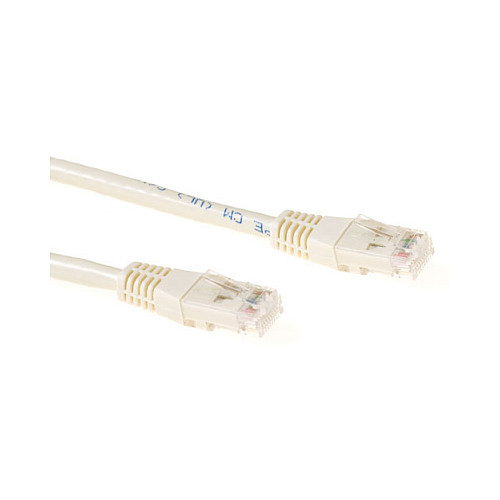 Ivory 25 meter U/UTP CAT6 patch cable with RJ45 connectors