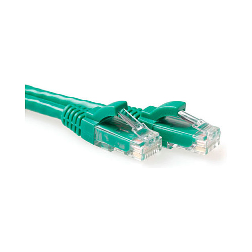 Green 10 meter U/UTP CAT6 patch cable snagless with RJ45 connectors