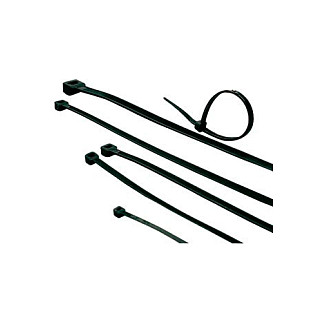 Cable ties - black, length 203 mm, width 4.6 mm