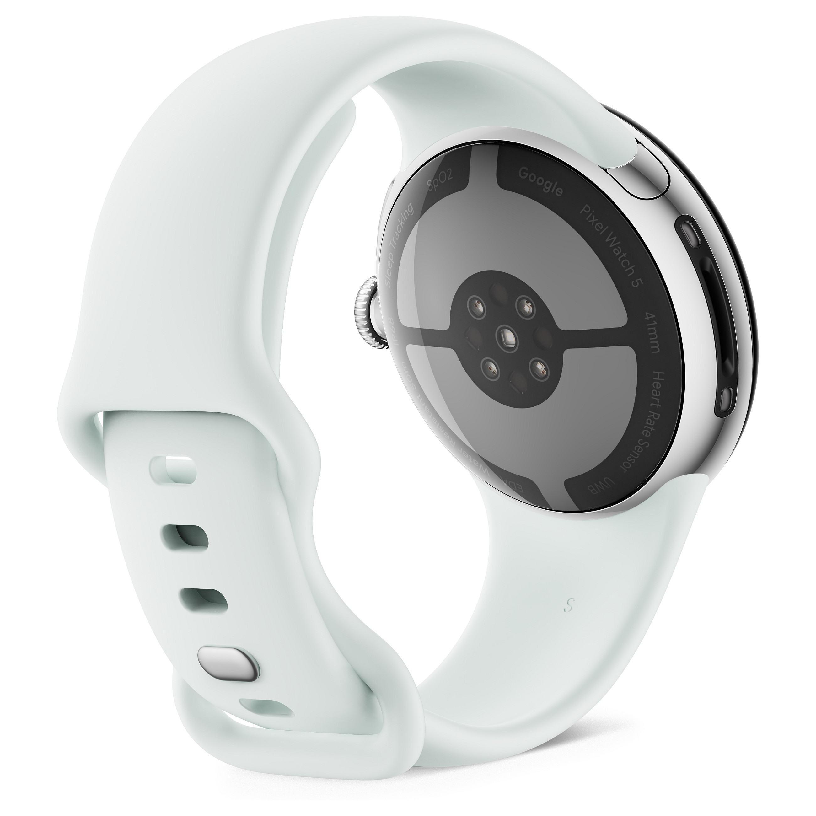 Google Pixel Watch 5 WiFi 41mm Polished Silver / Fog, GA10898-DE