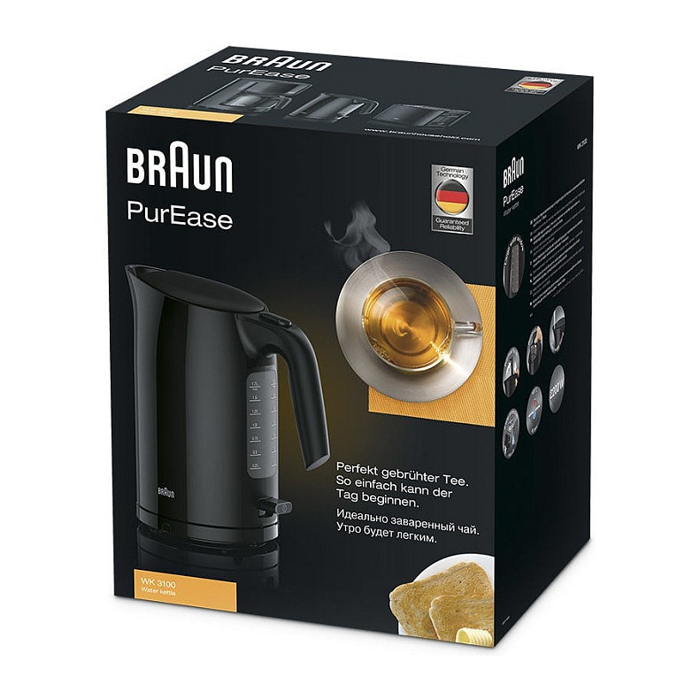 PurEase WK 3100 BK - Kettle - 1.7 Liter