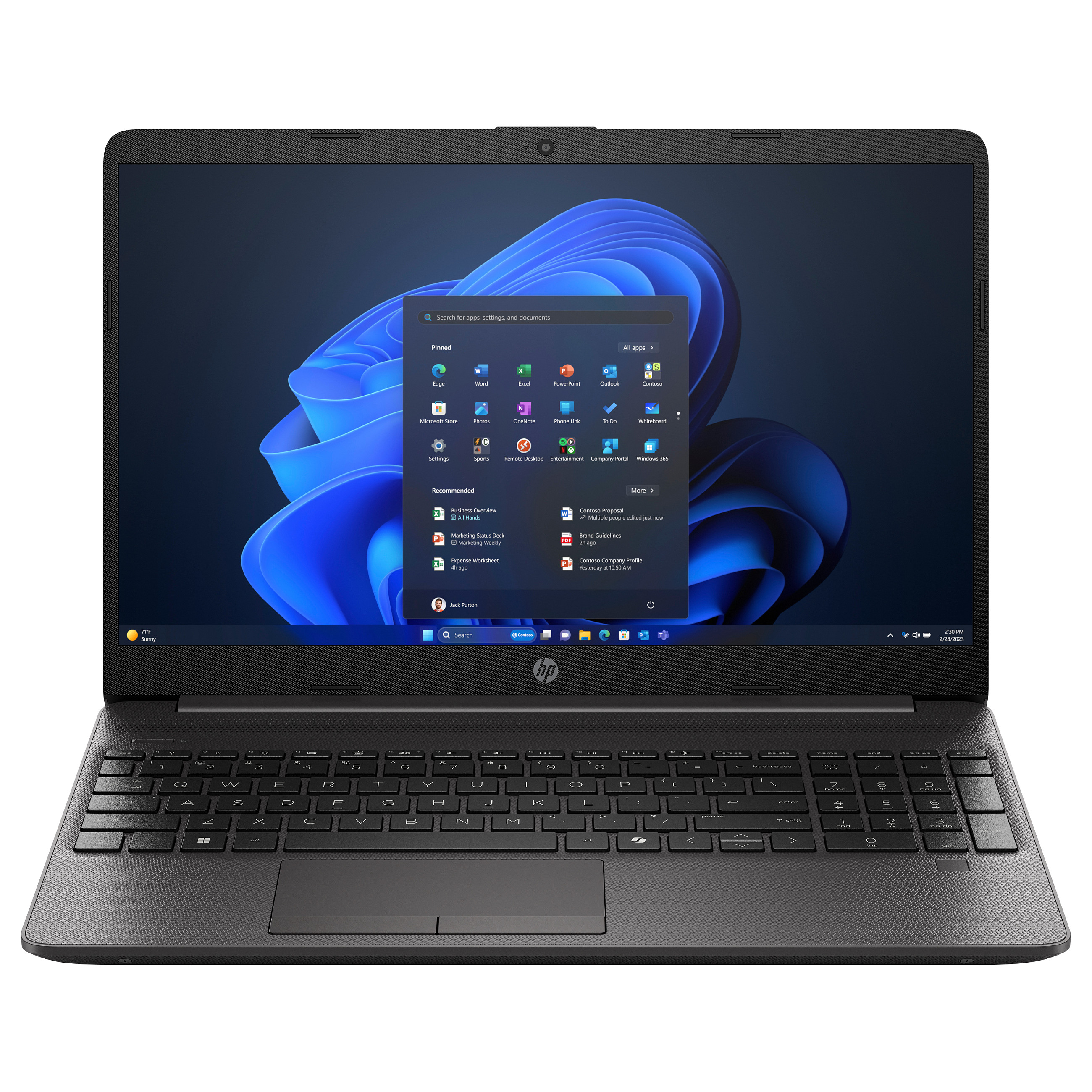 HP 250R G9 Intel Core 5 120U Ordinateur portable 39,6 cm (15.6") Full HD 16 Go DDR4-SDRAM 512 Go SSD Wi-Fi 6 (802.11ax) Windows 11 Home Noir