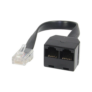 S-Impuls Western-Stecker 8/8 / 2 Western-Buchsen 8/8 0,1m