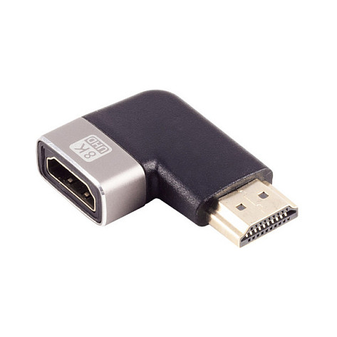 S-Impuls HDMI-A Adapter, 90° Winkel links, 8K, Metall