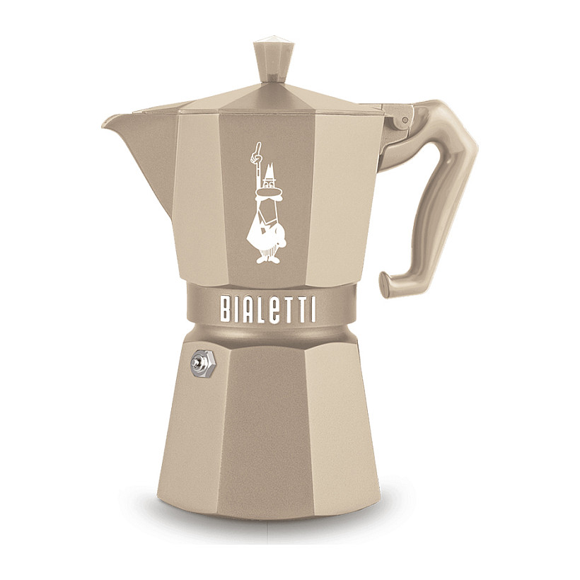 Bialetti 0009078, Mokka-Kanne, Sand, Aluminium, Stahl, 6 Tassen, Thermoplast, 1 Stück(e) Haushaltskleingeräte
