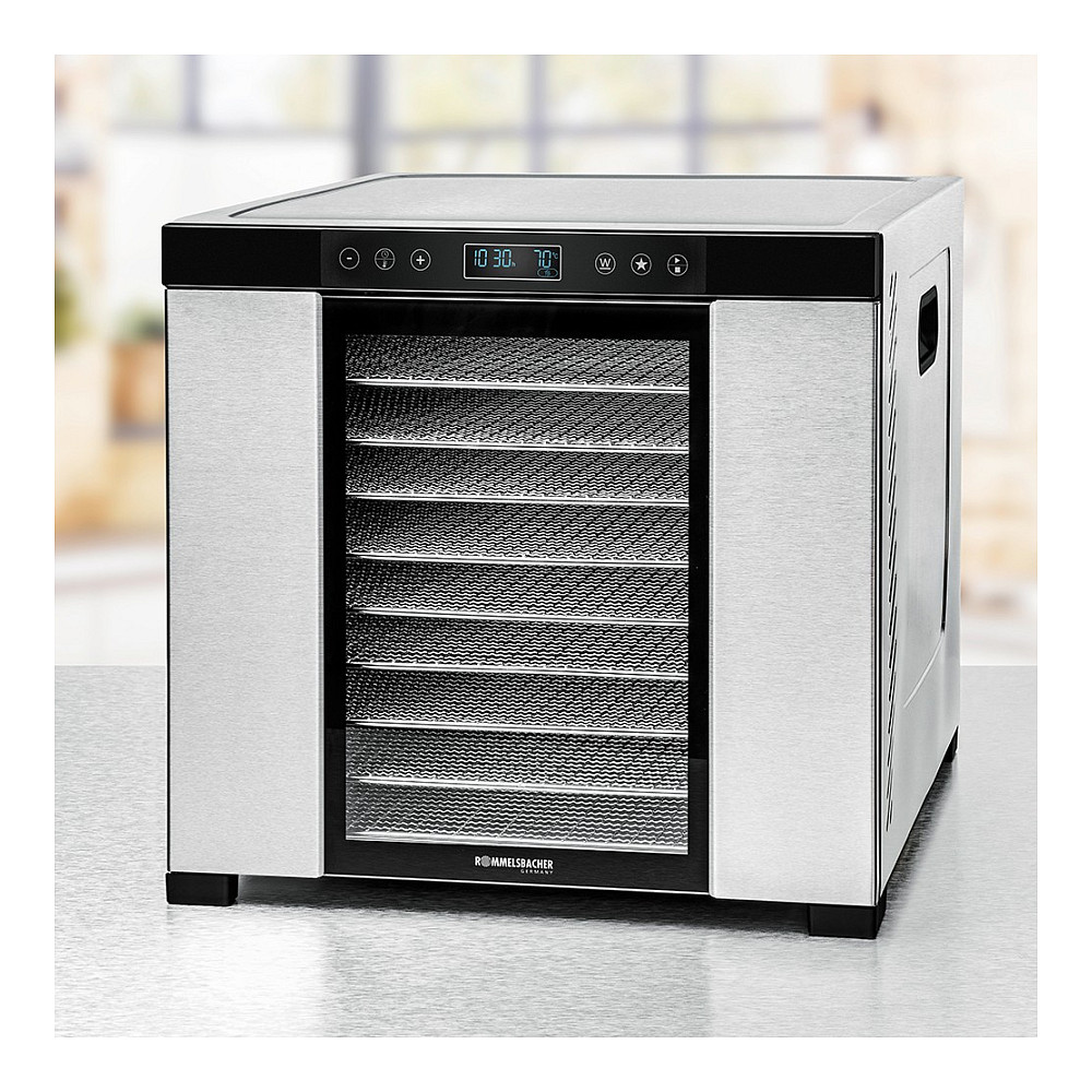 Rommelsbacher Drrautomat DA 1050 (edelstahl/schwarz, 1.100 Watt, Drrflche 39,4cm x 38cm pro Ebene) Haushaltskleingeräte