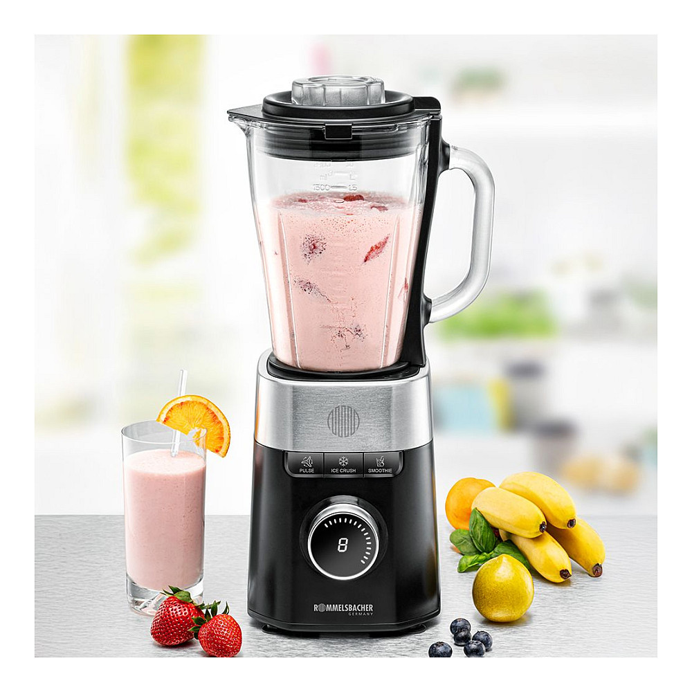 Rommelsbacher Standmixer MX 1260 (schwarz/edelstahl, 1200 Watt, 1,5 Liter) Haushaltskleingeräte