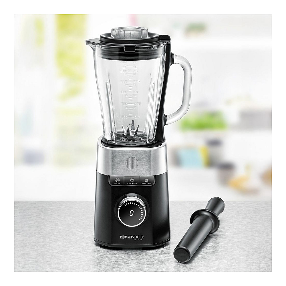 Rommelsbacher Standmixer MX 1260 (schwarz/edelstahl, 1200 Watt, 1,5 Liter)