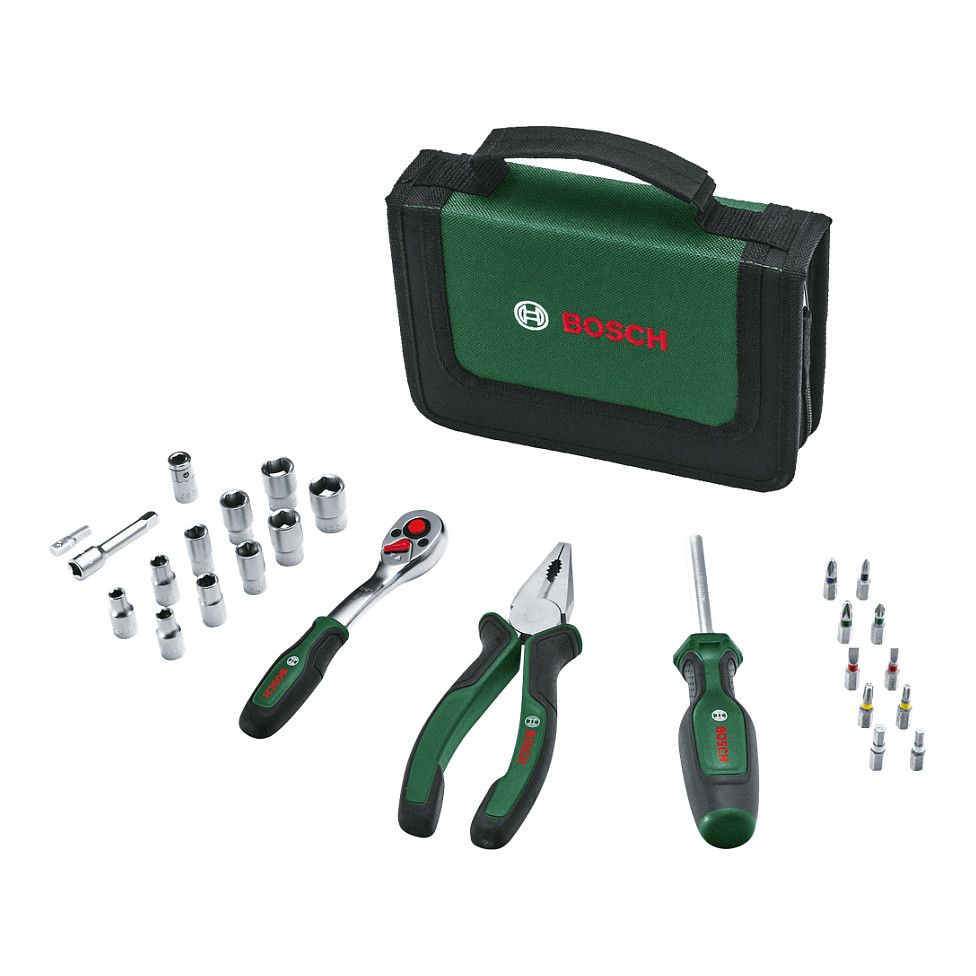 Bosch 1 600 A02 BY2, Schwarz, Grün, 26 Werkzeug Werkzeuge