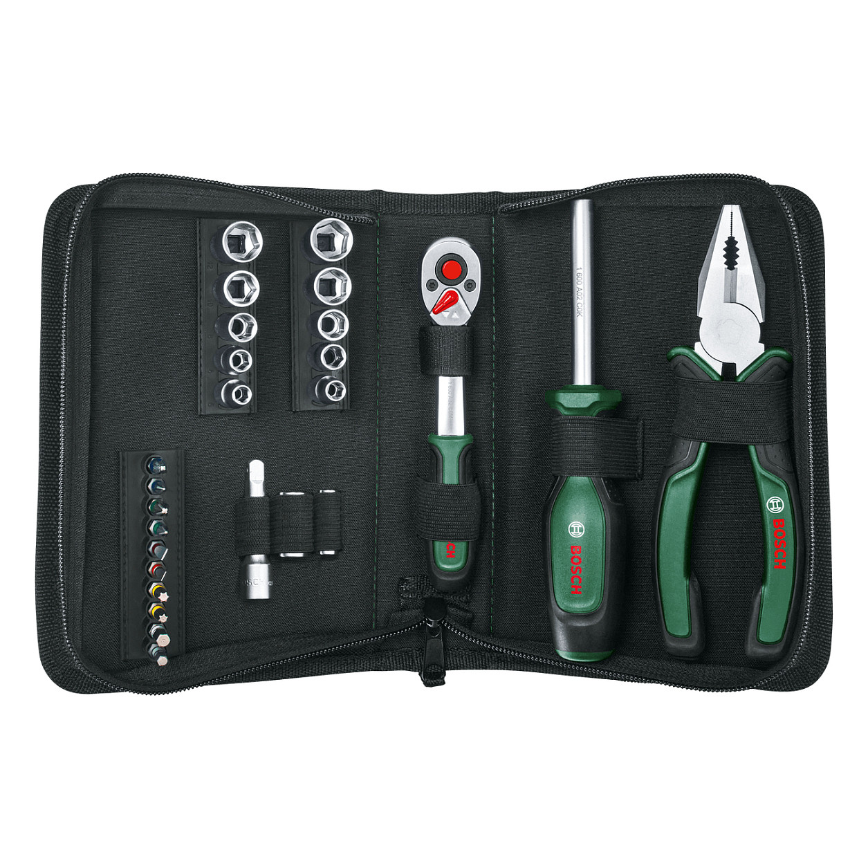 Bosch 1 600 A02 BY2, Schwarz, Grün, 26 Werkzeug
