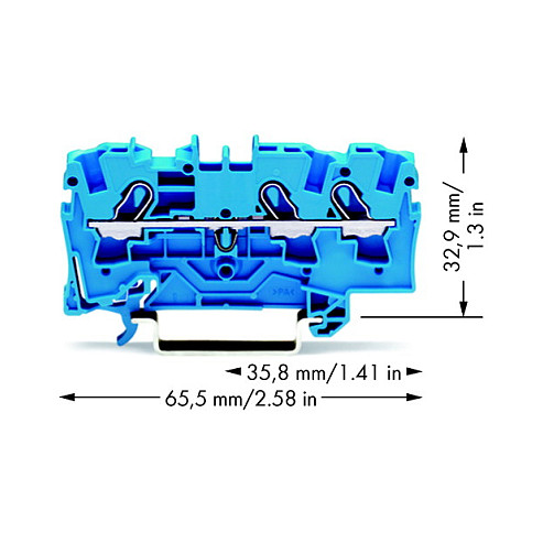 WAGO 2004-1304, 6,2 mm, 65,5 mm, 32,9 mm, 800 V