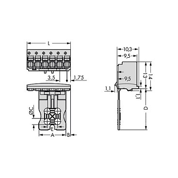 WAGO 2091-1102, 7 mm, 11,4 mm, 30 mm