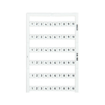 WAGO 248-502, Anschlussblockmarker, Weiß, 5 mm, 6,7 g Elektroinstallation
