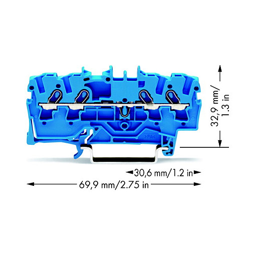 WAGO 2001-1404, 4,2 mm, 69,9 mm, 32,9 mm, 800 V