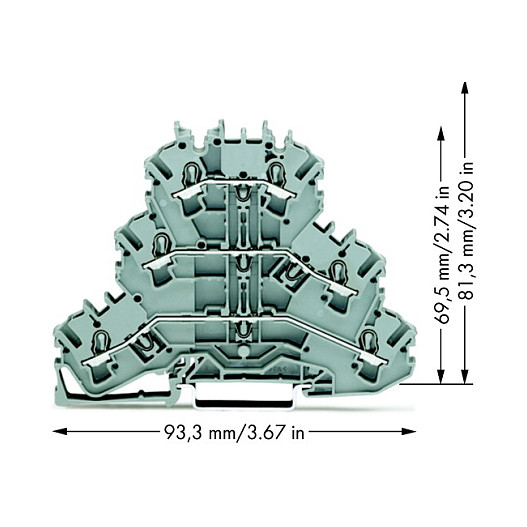 WAGO 2002-3201, 5,2 mm, 93,3 mm, 69,5 mm, 500 V