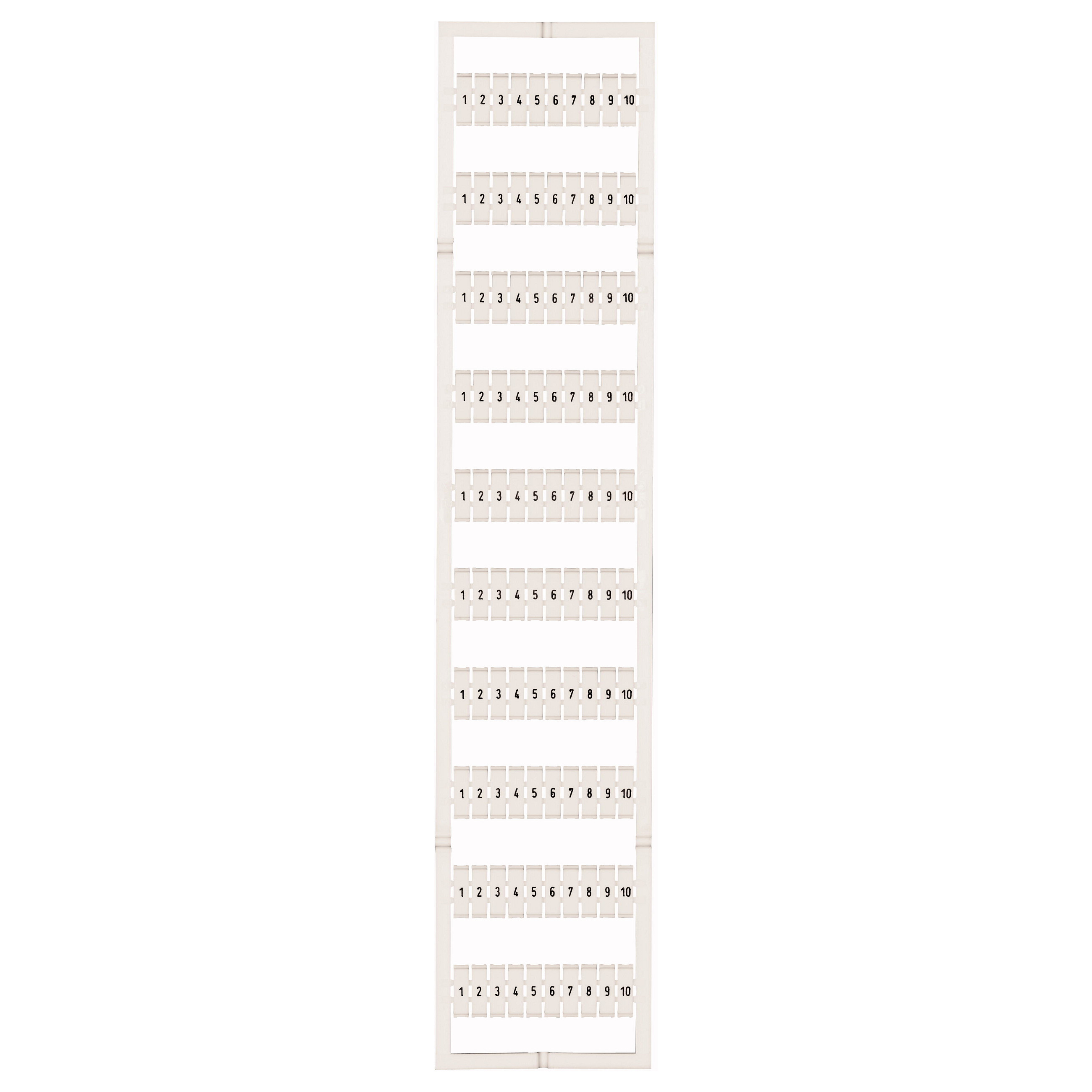 WAGO 793-3502, Anschlussblockmarker, 100 Stück(e), Weiß Elektroinstallation