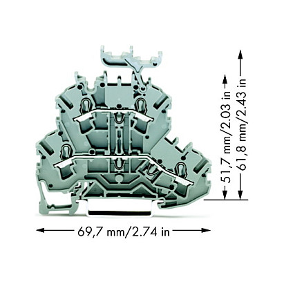 WAGO 2002-2231, 5,2 mm, 69,7 mm, 61,8 mm, 500 V