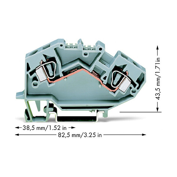 WAGO 782-601, 8 mm, 82,5 mm, 43,5 mm, 1000 V