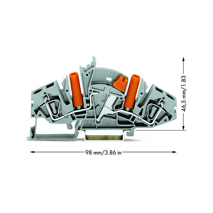 WAGO 282-821, 8 mm, 98 mm, 46,5 mm