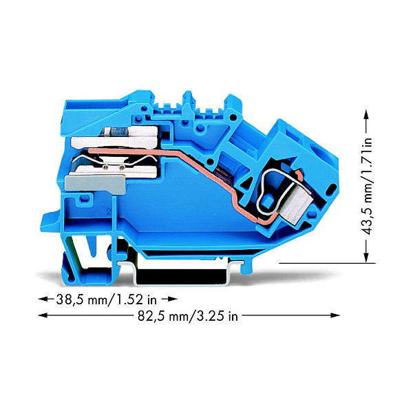 WAGO N-Trennklemme 1-Leiter 784-613 10qmm blau