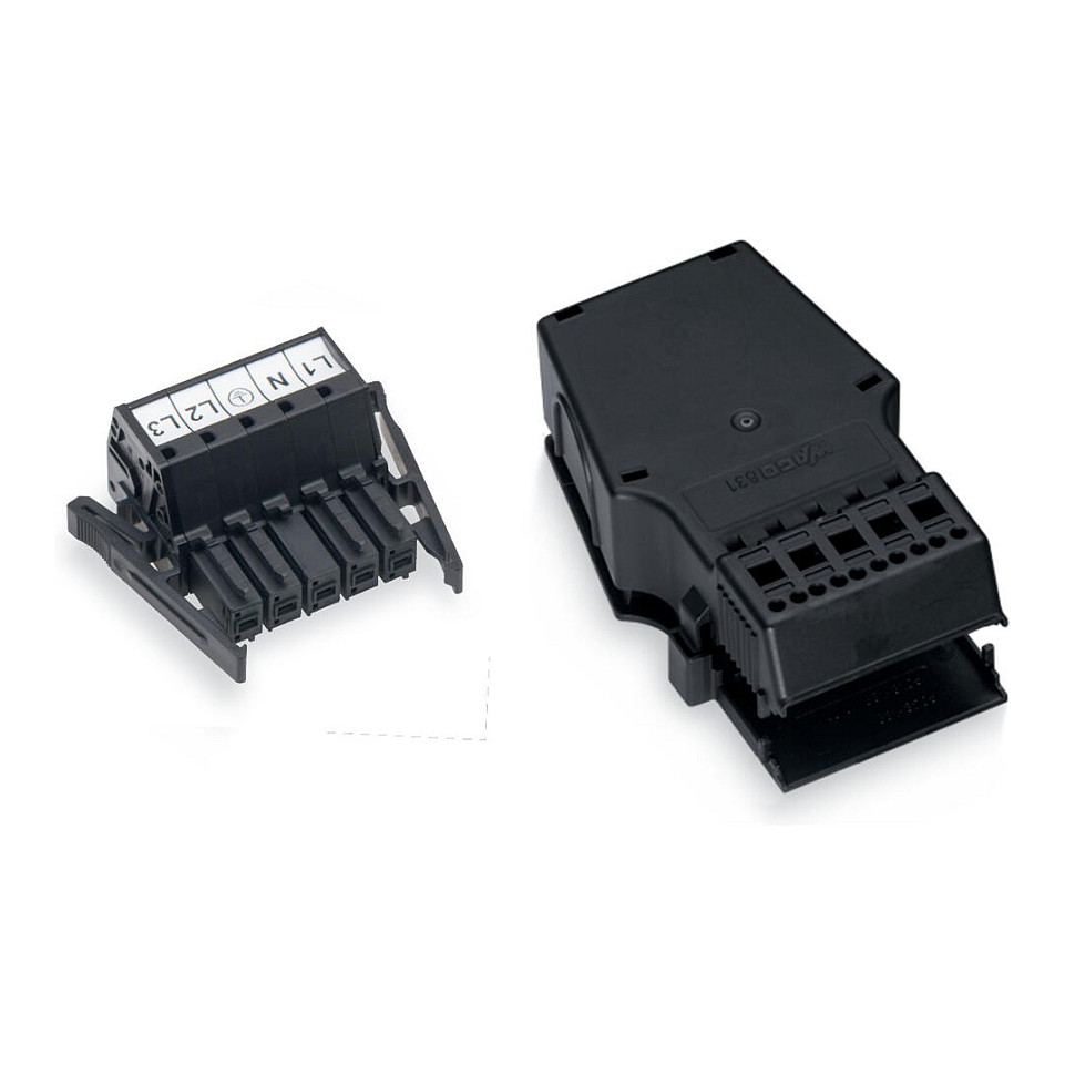 WAGO 831-3105/1019-004, Schwarz, Polyamid, IP20, 35 A, -35 - 85 °C, 63,8 mm Elektroinstallation
