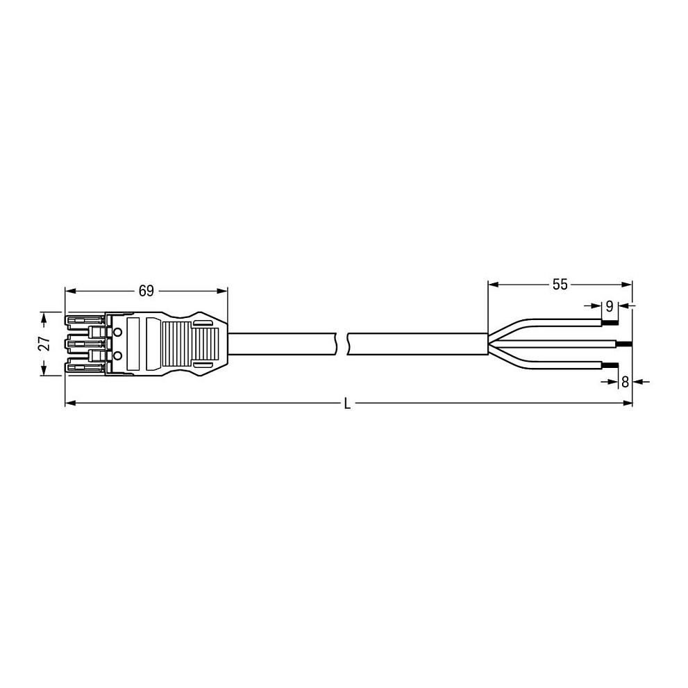 WAGO 771-9993/117-101, -35 - 85 °C, 1 Stück(e), 27 mm, 12,9 mm Elektroinstallation