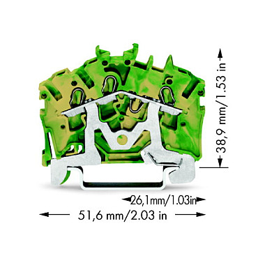 WAGO 2002-6307, 5,2 mm, 51,3 mm, 38,9 mm