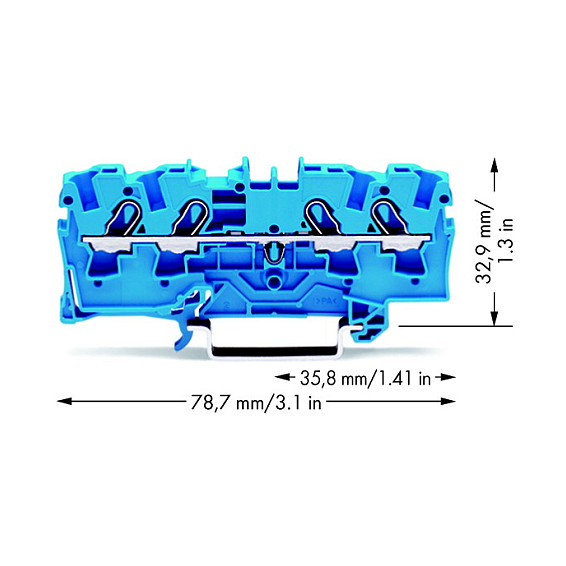 WAGO 2004-1404, 6,2 mm, 78,7 mm, 32,9 mm, 800 V