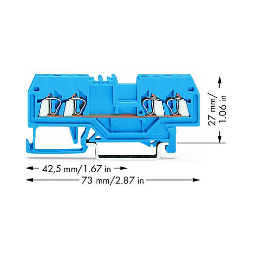 WAGO 279-834, 4 mm, 73 mm, 27 mm, 800 V