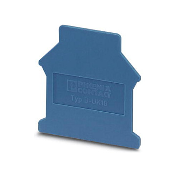 Phoenix Contact D-UK 16 BU, Anschlussblockabdeckung, 50 Stück(e), Blau, 1,5 mm, 42,5 mm, 54 mm Elektroinstallation