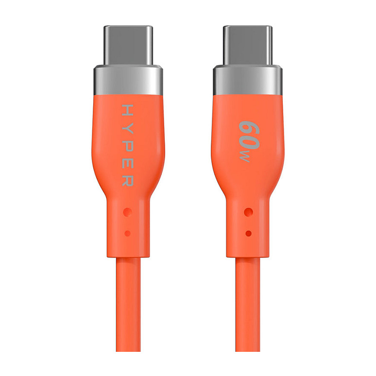 Targus Hyper HyperJuice Flex USB-C Silicone Charging Cable - Orange
