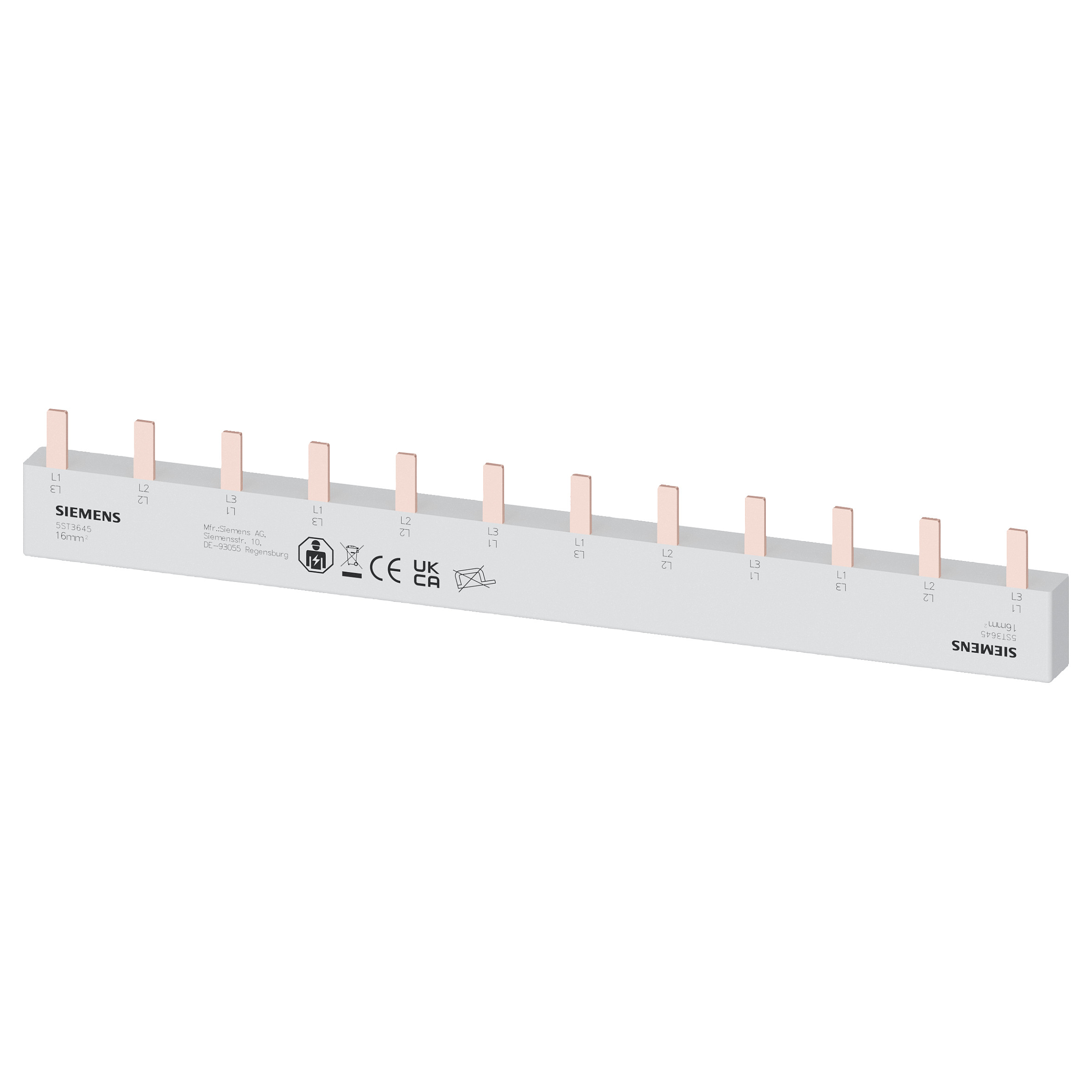 Siemens Stiftsammelschiene 4x3-phasig 5ST3645 Elektroinstallation