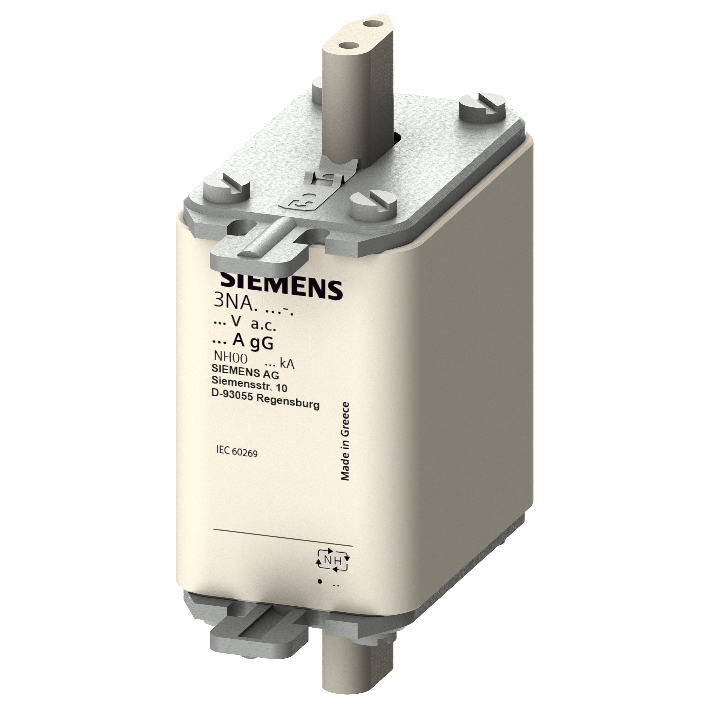 Siemens NH-Sicherungseinsatz 3NA3824-7 Gr.00 80A gL/gG Elektroinstallation