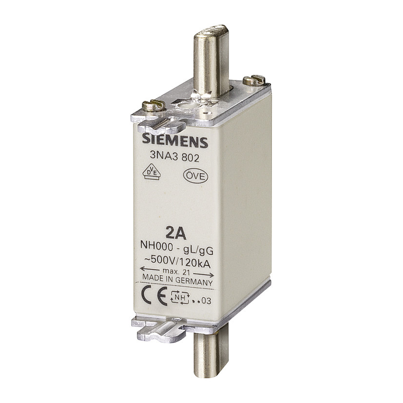Siemens NH-Sicherung NH000 32A gG 500Vac/250Vdc, 1 Stück(e), 65 mm, 84 mm, 62 mm, 130 g Elektroinstallation